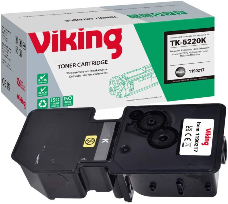 Viking TK-5220K Kompatibel Kyocera Tonerkartusche Schwarz
