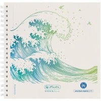 herlitz GREENline Notizbuch Gepunktet Spiralbindung Karton Hardcover Grün nicht gelocht 200 Seiten 50033515