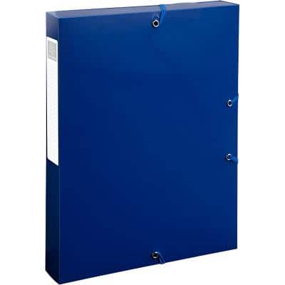 Exacompta BEE BLUE Archivbox 59142E PP (Polypropylen) Recycelt 25 (B) x 4 (T) x 33 (H) cm Marineblau