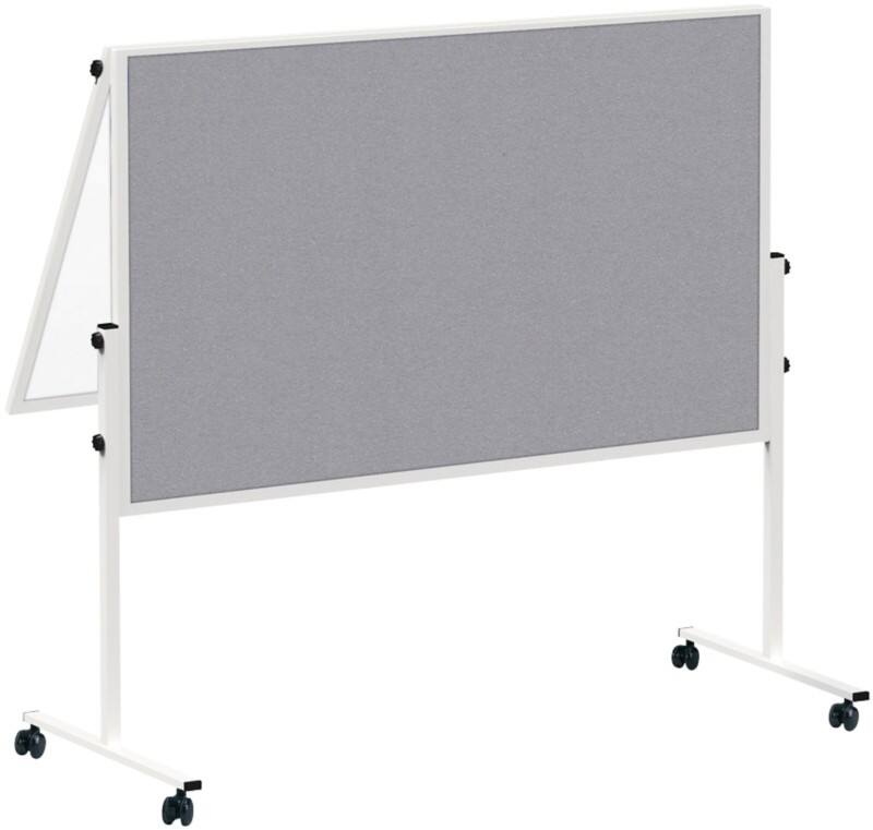 Maul MAULsolid Moderationstafel Nicht magnetisch Freistehend 129 (B) x 56 (T) x 193,5 (H) cm Aluminium Grau