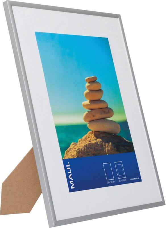 Maul MAULdesign 30 x 40 cm Bilderrahmen Silber Aluminium 1945805 30,8 (B) x 40,8 (T) x 1,35 (H) cm