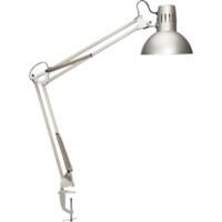 Maul MAULstudy Klemmbar Schreibtischlampe LED E27 Ohne Leuchtmittel Silber Steckdose 170 x 595 x 440 mm
