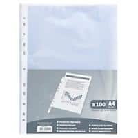 Exacompta Klarsichthüllen DIN A4 Transparent 40 Mikron PP (Polypropylen) Öffnung oben 5111E 100 Stück