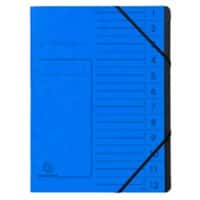 Exacompta Ordnungsmappe 541201E DIN A4 Pressspankarton meliert Blau 24,5 (B) x 1 (T) x 32 (H) cm 10 Stück