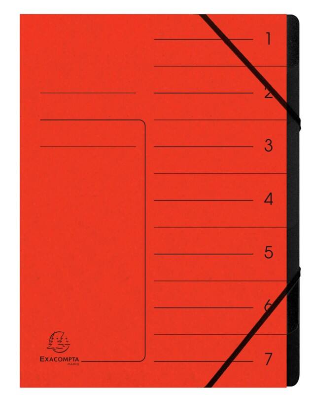 Exacompta Ordnungsmappe 541705E DIN A4 Pressspankarton meliert Rot 24,5 (B) x 0,5 (T) x 32 (H) cm 10 Stück