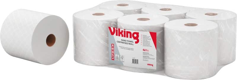 Viking Handtuchrolle Zentralentnahme Weiß 2-lagig 148 m 1191867 6 Rollen
