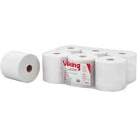 Viking Handtuchrolle Zentralentnahme Weiß 2-lagig 148 m 1191867 6 Rollen