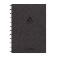 Adoc ADOC Business Notizbuch DIN A4 Liniert Kunststoff Seitlich gebunden Kunstleder Softcover Schwarz Nicht perforiert 144 Seiten