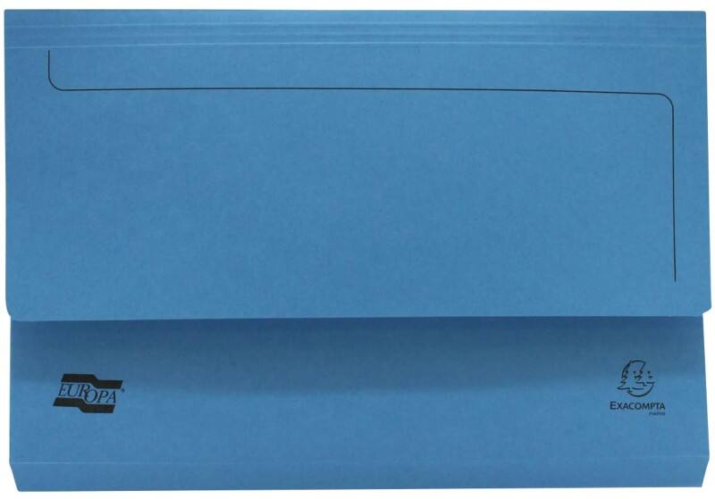 Exacompta Europa Dokumentenmappe DIN A4, foolscap Pressspankarton meliert 265 g/m² 35,7 (B) x 0,3 (T) x 24,5 (H) cm Blau 25 Stück