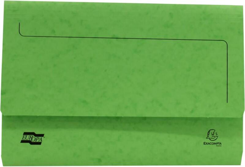 Exacompta Europa Dokumentenmappe DIN A4, foolscap Pressspankarton meliert 265 g/m² 35,7 (B) x 0,3 (T) x 24,5 (H) cm Limette 25 Stück