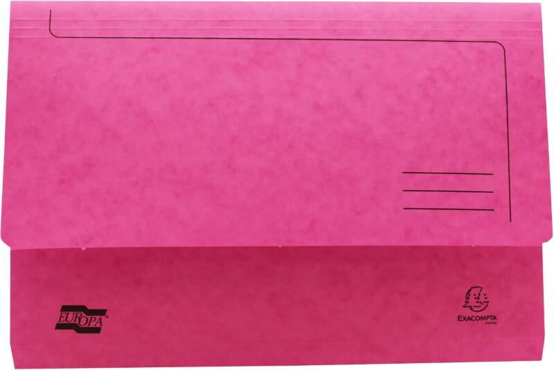 Exacompta Europa Dokumentenmappe DIN A4, foolscap Pressspankarton meliert 265 g/m² 35,7 (B) x 0,3 (T) x 24,5 (H) cm Rosa 25 Stück