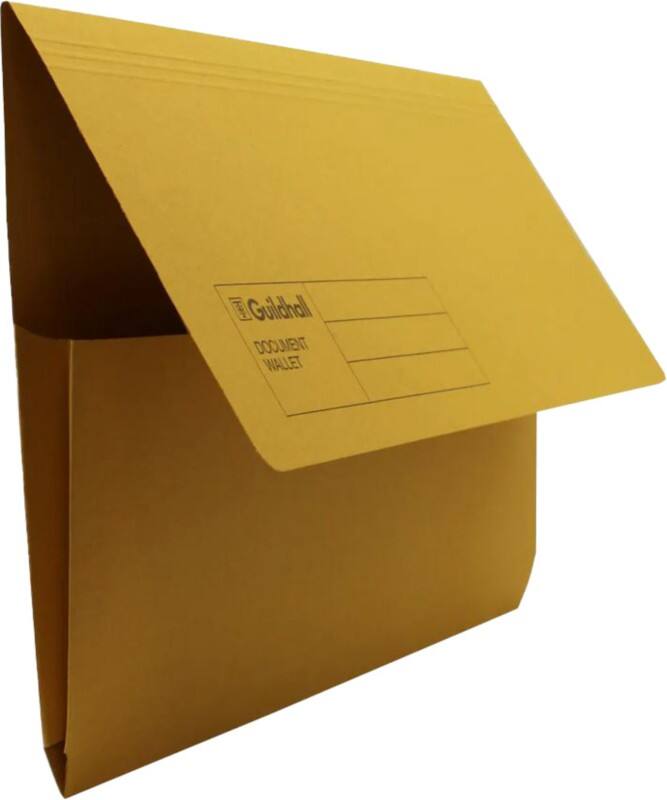 Exacompta Guildhall Dokumentenmappe DIN A4, foolscap Manila 285 g/m² 35,6 (B) x 0,3 (T) x 24,5 (H) cm Gelb 50 Stück