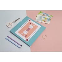 Exacompta Carte de Jeu Fotoalbum Hardback Papier 24,7 x 24,7 x 1,7 cm Rosa, Blau