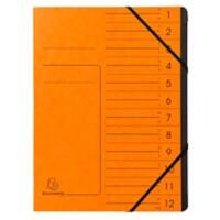 Exacompta Ordnungsmappe 541204E Pressspankarton meliert Orange 24,5 (B) x 1 (T) x 32 (H) cm 10 Stück