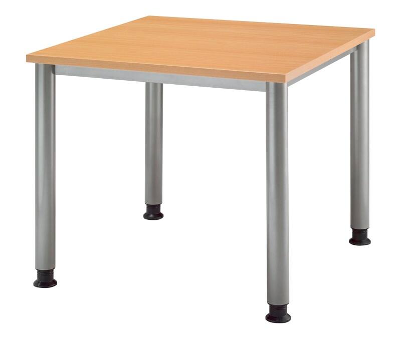 Hammerbacher VHS Höhenverstellbar Schreibtisch Buche 4 Metallfüße 800 (B) x 800 (T) x 810 (H) mm Spanplatte, Stahl