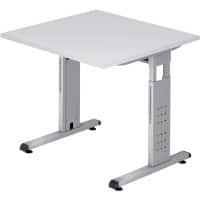 Hammerbacher VOS Höhenverstellbar Schreibtisch Weiß C-Fuß 800 (B) x 800 (T) x 850 (H) mm Spanplatte, Stahl