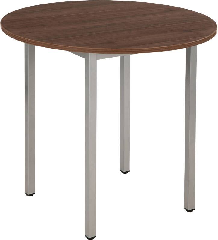 Sodematub Rundtisch Walnuss Stahl 800 x 600 x 740 mm