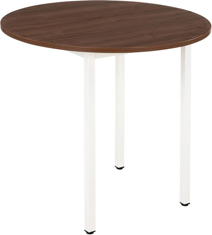 Sodematub Rundtisch Walnuss Stahl 800 x 600 x 740 mm