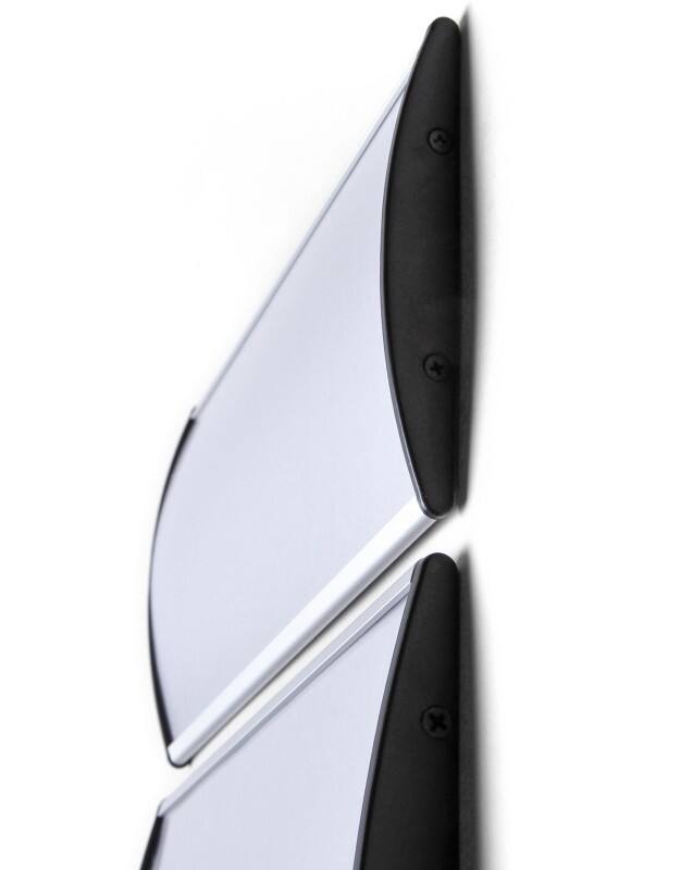 SHOWDOWN Gebogenes Informationsschild DIN A4 Silber 30,2 (B) x 2,2 (T) x 21,4 (H) cm