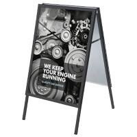 SHOWDOWN Kundenstopper 70  x 100 cm Aluminium Schwarz