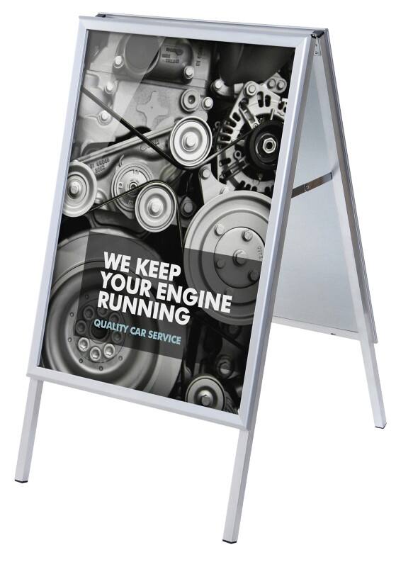 SHOWDOWN Kundenstopper 50 x 70 cm Aluminium Silber ZP50X70G32ME