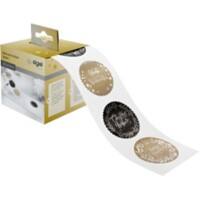 Sigel Weihnachten Sticker Haftend Gold, Silber 45 x 50 mm  200 Stück