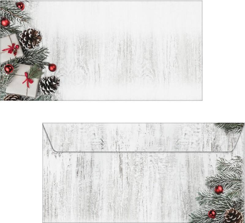 Sigel Weihnachten Scandinavian Christmas Briefumschläge 222,511,1 cm Grün, Rot 50 Stück