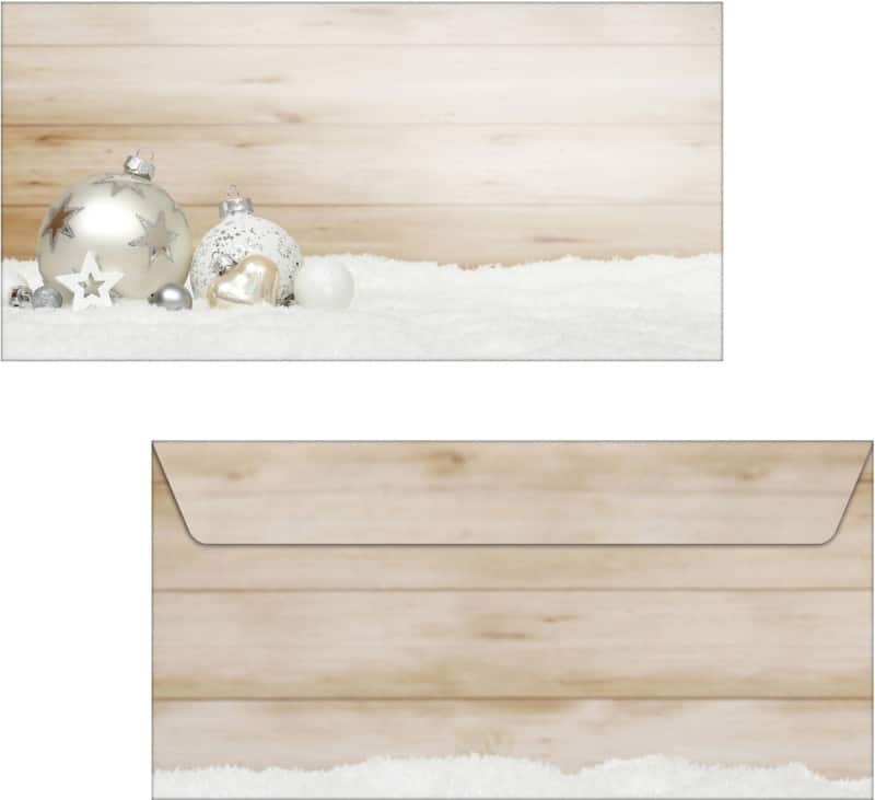 Sigel Weihnachten Cozy Christmas Briefumschläge 222,511,1 cm Beige, Weiß 50 Stück