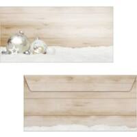 Sigel Weihnachten Cozy Christmas Briefumschläge 222,511,1 cm Beige, Weiß 50 Stück