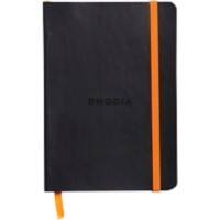 Rhodia Notizbuch DIN A6 Liniert Geleimt PU Softcover Schwarz Nicht perforiert