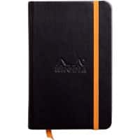 Rhodia Notizbuch 118642C DIN A6 Hochformat Liniert Genäht PU Hardcover Schwarz Nicht perforiert 96 Blatt