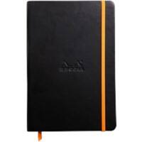 Rhodia Notizbuch 118742C DIN A5 (14,8 x 21,0 cm) Liniert Genäht PU Hardcover Schwarz Nicht perforiert 96 Blatt