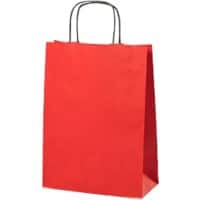 Papiertüte Gewundener Griff 240 x 110 x 330 mm 8,7 L Rot 200 Stück