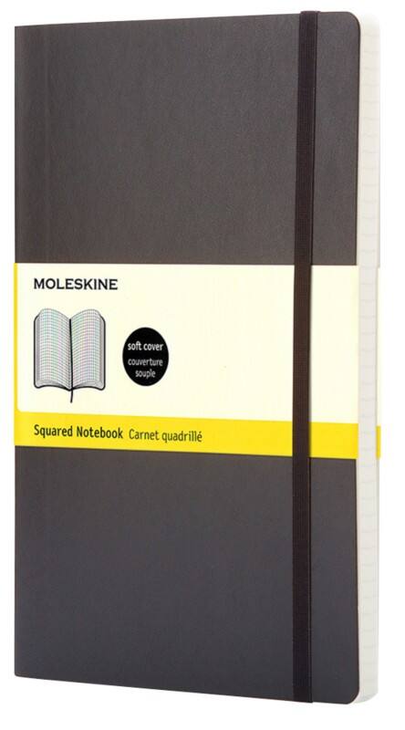 Moleskine Notizbuch Spezial Kariert PU(Polyurethan) Softcover Schwarz Nicht perforiert