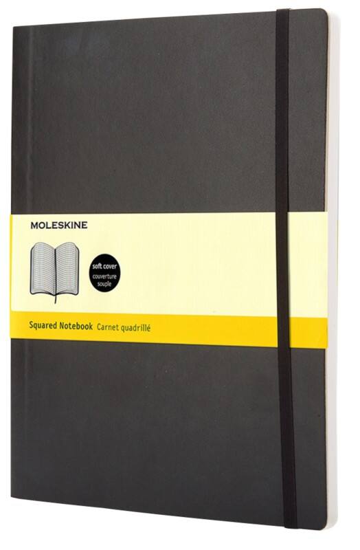 Moleskine Notizbuch Spezial Kariert PU (Polyurethan) Softcover Schwarz Nicht perforiert