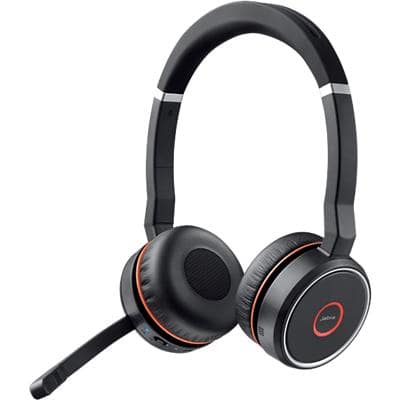 Jabra Evolve Evolve SE 75 UC Kabelloses Stereo-Headset Over-the-Head, Over-the-ear Noise Cancelling Bluetooth Schwarz
