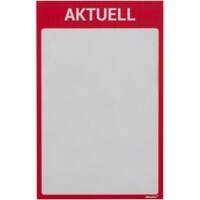 Ultradex A4 Inforahmen Magnetisch Rot Kunststoff 8890A05 22,5 (B) x 35,2 (H) cm 5 Stück