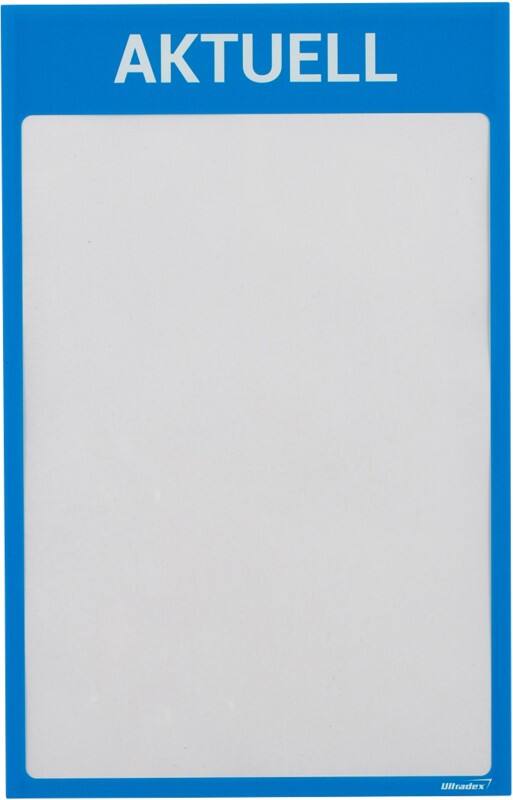 Ultradex A4 Inforahmen Magnetisch Blau Kunststoff 8890A07 22,5 (B) x 35,2 (H) cm 5 Stück