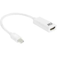 ACT Mini DisplayPort-Stecker nach HDMI AC7525 Weiß 0,15 m.