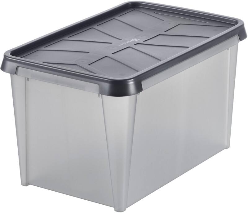 SmartStore Dry Kunststoff Aufbewahrungsbox 50 L Anthrazit 40 x 60 x 35 cm 4 Stück