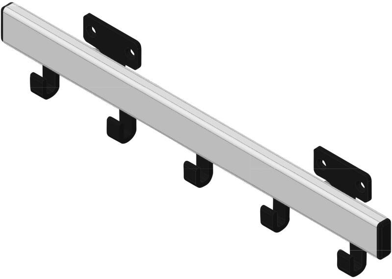 Vepa Bins Garderobenständer Pro-line 5 Haken Silber