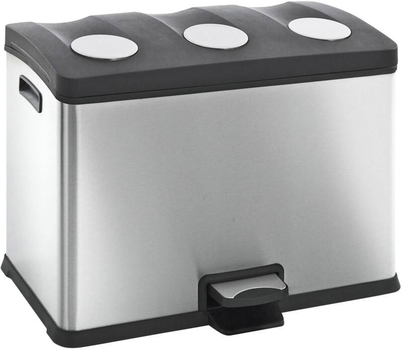 EKO Edelstahl Treteimer 36 L 59,2 (B) x 38,2 (T) x 43,1 (H) cm Silber