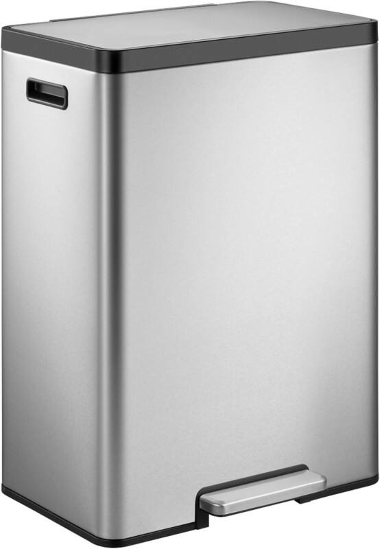 EKO Edelstahl Treteimer 45 L 33,5 (B) x 45 (T) x 65,6 (H) cm Silber