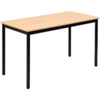 Sodematub Rechteckig Konferenztisch Hellbraun Eisen Gestellfarbe Schwarz 140 x 700 mm x 740 mm
