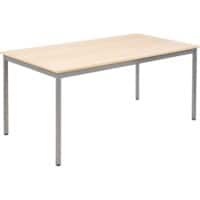 Sodematub Rechteckig Konferenztisch Buche Eisen Gestellfarbe Silber 160 x 800 mm x 740 mm