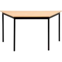 Sodematub Trapezförmig Konferenztisch Hellbraun, Schwarz Eisen Schwarz 1.400 x 700 x 740 mm