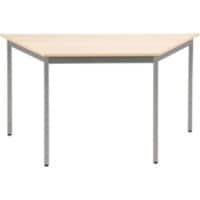 Sodematub Trapezförmig Konferenztisch Hellbraun Eisen Gestellfarbe Silber140 x 700 mm x 740 mm