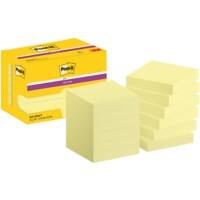 Post-it Super Sticky Haftnotizen 622-12SSCY 47,6 x 47,6 mm 90 Blatt pro Block Gelb Quadratisch Unliniert 12 Stück