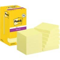 Post-it Super Sticky Haftnotizen Quadratisch 76 x 76 mm Blanko Gelb 654-SSCY-P8+4 90 Blatt Vorteilspack 8 + 4 Gratis