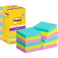 Post-it Super Sticky Notes Haftnotizen 76 x 76 mm Cosmic Collection Färbig Sortiert 90 Blatt  Vorteilspack 8 + 4 Gratis